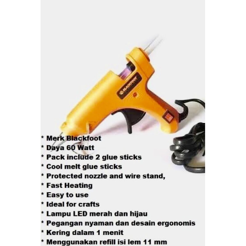 GLUE GUN BLACKFOOT / HOT MELT GLUE GUN BESAR MERK BLACKFOOT BERKUALITAS