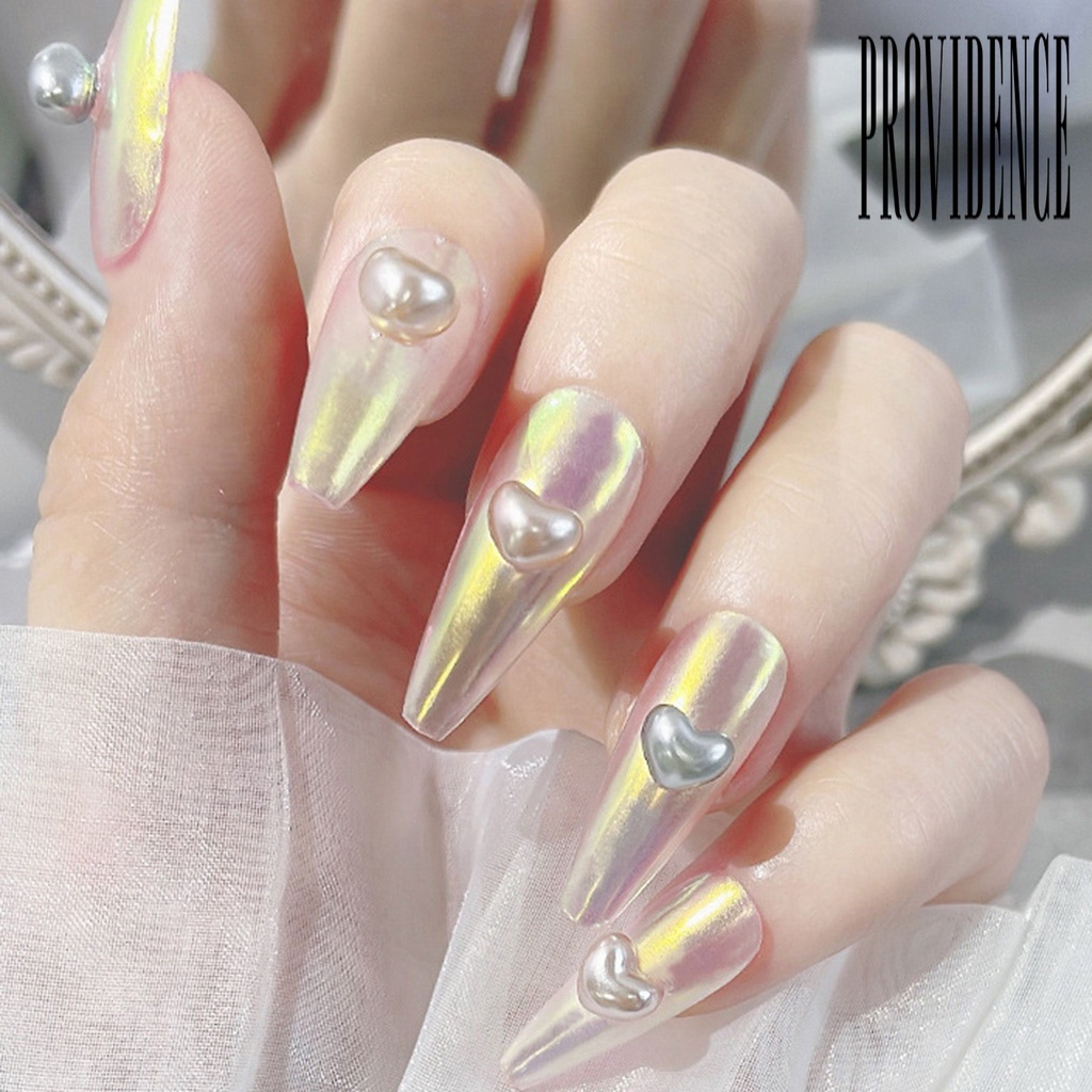 Providence 1 Kotak Mutiara Imitasi Bentuk Hati Untuk Dekorasi Nail Art DIY