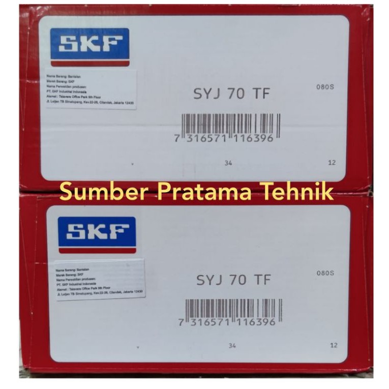 Pillow Block Bearing SYJ 70 TF SKF as 70mm