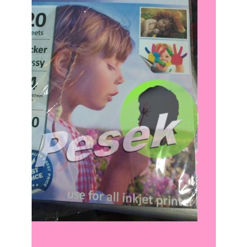 

☎ photopaper sticker glossy 145gsm Sky A4 foto paper kertas stiker ★