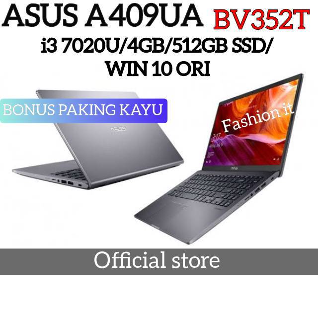 Laptop Asus A409UA- 14" - Intel core i3 7020u - 4gb - 512gb SSD - windows 10
