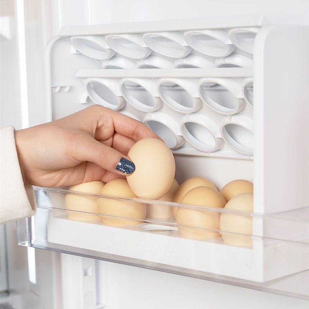 Solighter Egg Storage Box Organizer Dapur Rak Kulkas Organizer