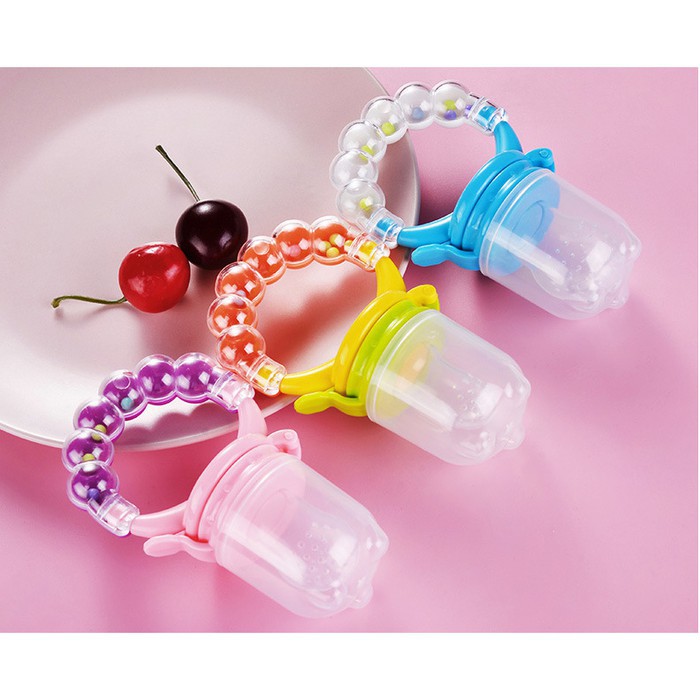 EMPENG BUAH / DOT TEETHER BAYI / GIGITAN BAYI SILIKON SILICONE MODEL GELANG BUNYI KERINCING