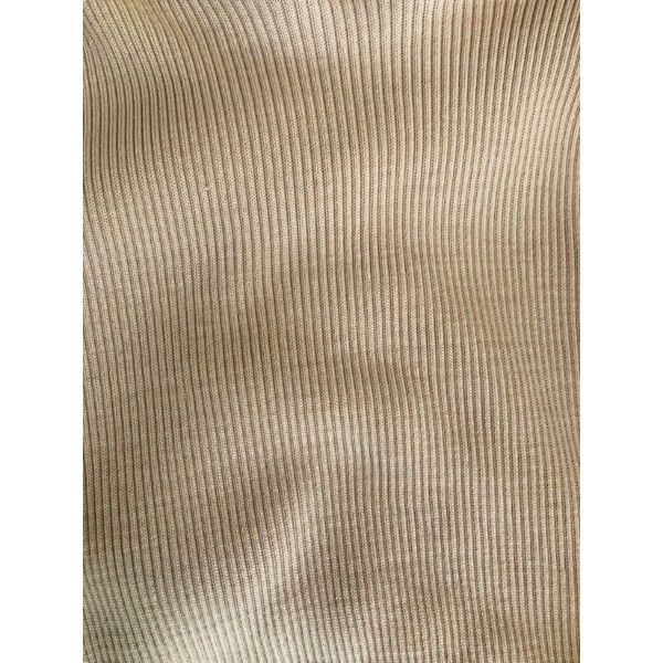 kaiin rib knit cvc 2x2 cream grosir
