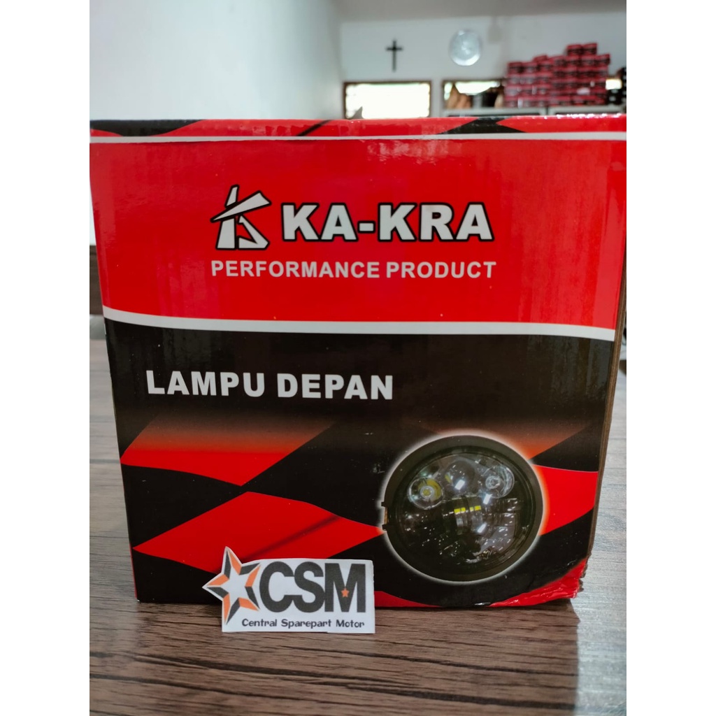 Lampu depan daymaker bulat harley led w175 cb tiger scorpio dll