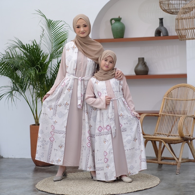 GAMIS COUPLE IBU DAN ANAK PEREMPUAN GAMIS MUSLIM KIRANA GAMIS