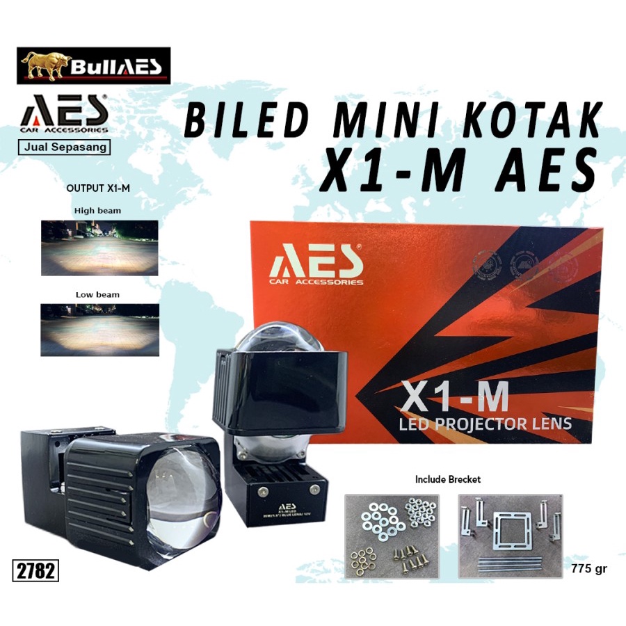 BILED AES MIni X1-M Size 1.5 inch 35W 6000K Matrix Bi led with Flat