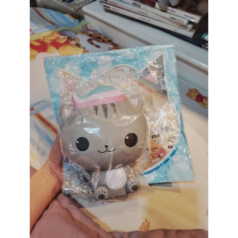 SUPER RARE minty luna abu cat kitty licensed squishy by cutie creative kucing flash sale murah