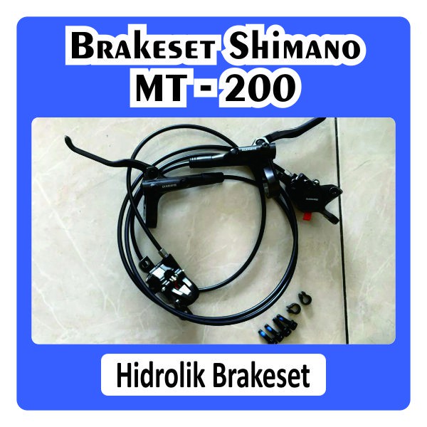 Brakeset Shimano MT200 Front and Rear New Desain Discbrake Hidrolik MT-200 MT 200 Rem Altus Remset