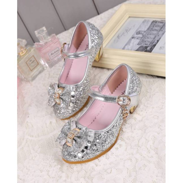 SEPATU PRINCESS FROZEN ANAK 26-35 / HAK HEELS SEDANG / SEPATU PESTA ANAK