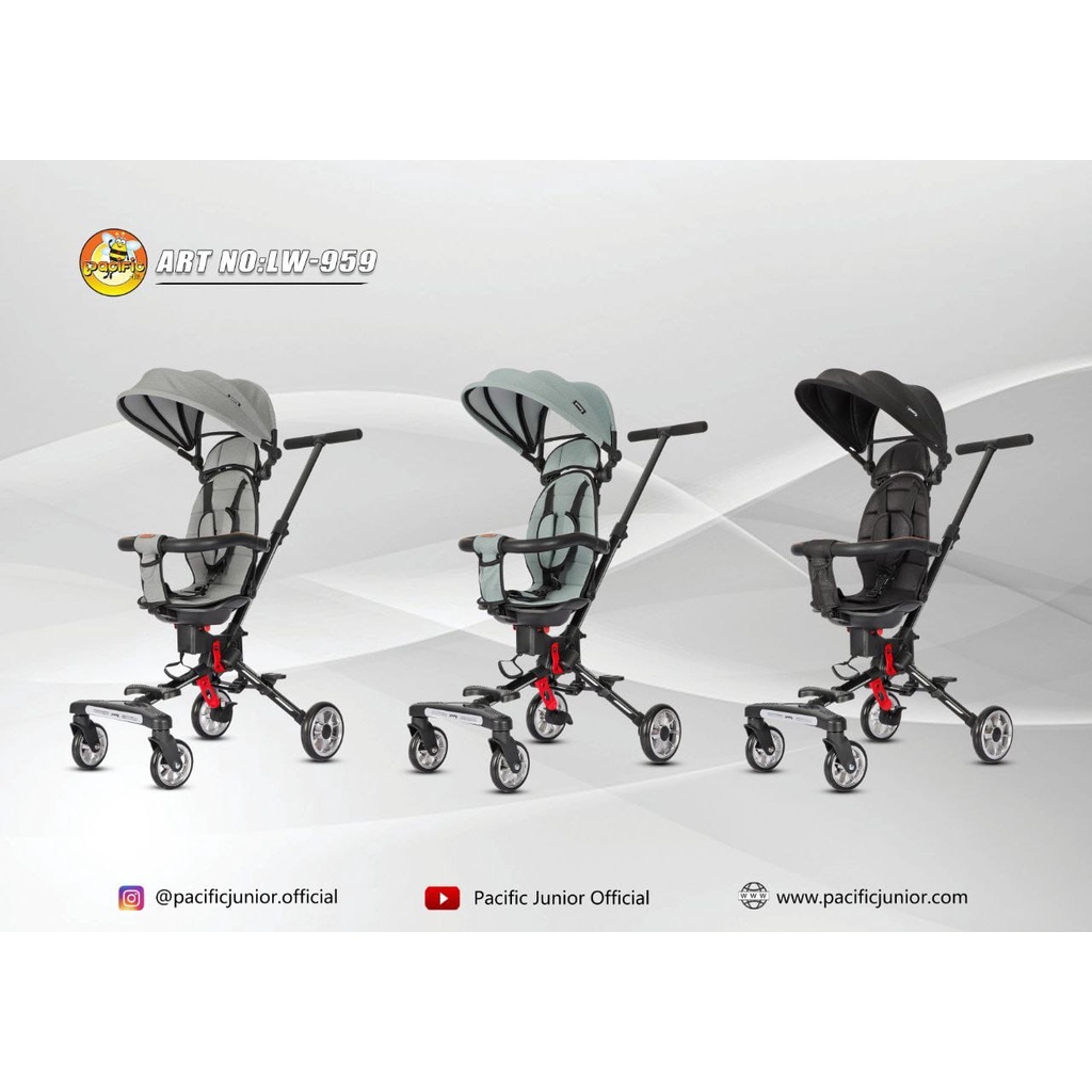 Exotic  Magic Stroller LW-959 Pacific Kereta Dorong Bayi Hadap Depan Belakang