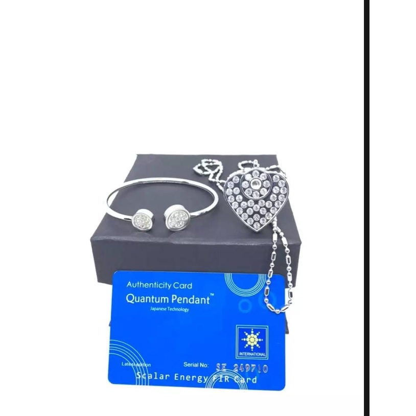 1SET Kalung Quantum Kesehatan | Pendant Health Garansi Asli Model Terbaru bisa bayar di tempat plus gelang/[Bayar di Tempat] Kalung Kesehatan Pria Wanita Pendant Gratis Box dan Sertifikat