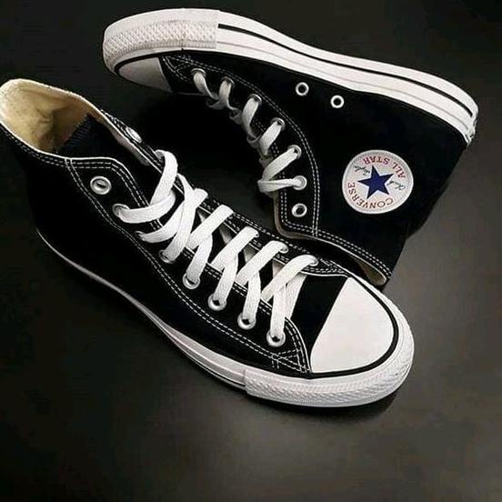 New Sepatu Converse All Star Original 100% Import Sepatu Sekolah High Putih Hitam Pria Wanita Casual
