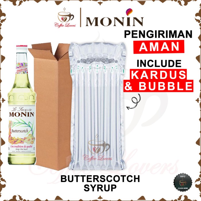 

MONIN BUTTERSCOTCH BUTTER SCOTCH SYRUP SIRUP MONIN TERMURAH