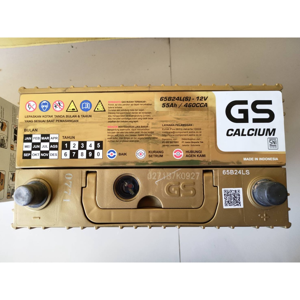 AKI MOBIL SIENTA, YARIS, VIOS, MAZDA NON I-STOP NS60LS GS ASTRA CALCIUM 55AH