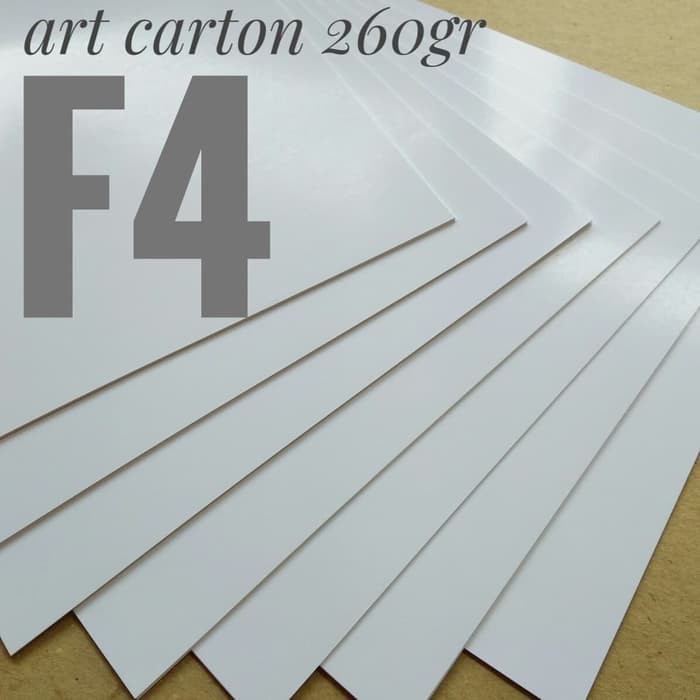 

Kertas Art Carton 260 Gsm Uk F4. 21.5 cm X 33 cm (100 lbr)