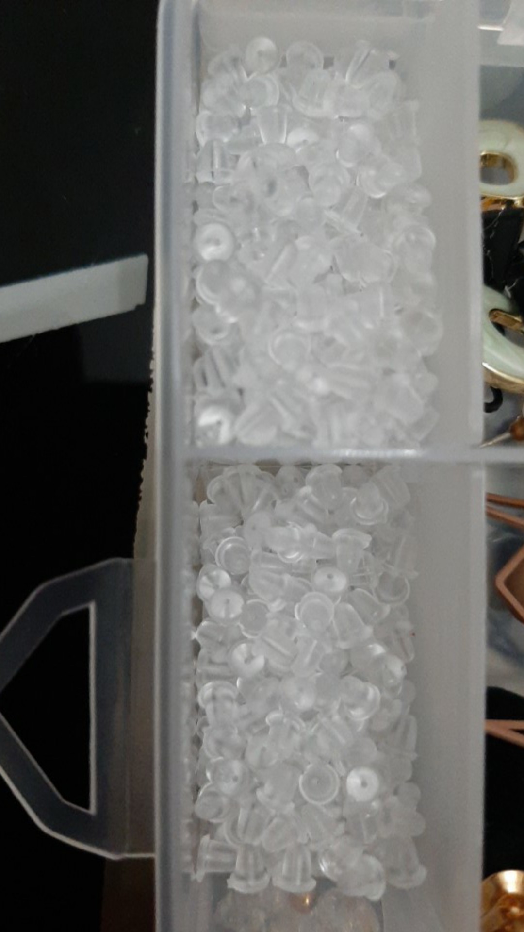 Cod Qipin 500pcs Kacang Bening Bahan Karet Lembut Untuk Perhiasan