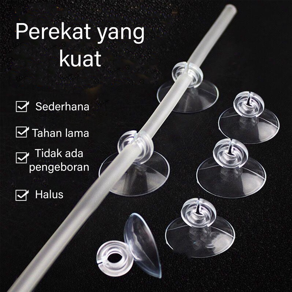 Aquarium Suction Cup Holder/Dop Selang Udara Aerator Aquarium Dop Kaca