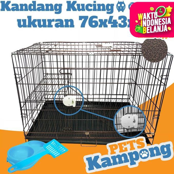Kandang kucing lipat tingkat besar