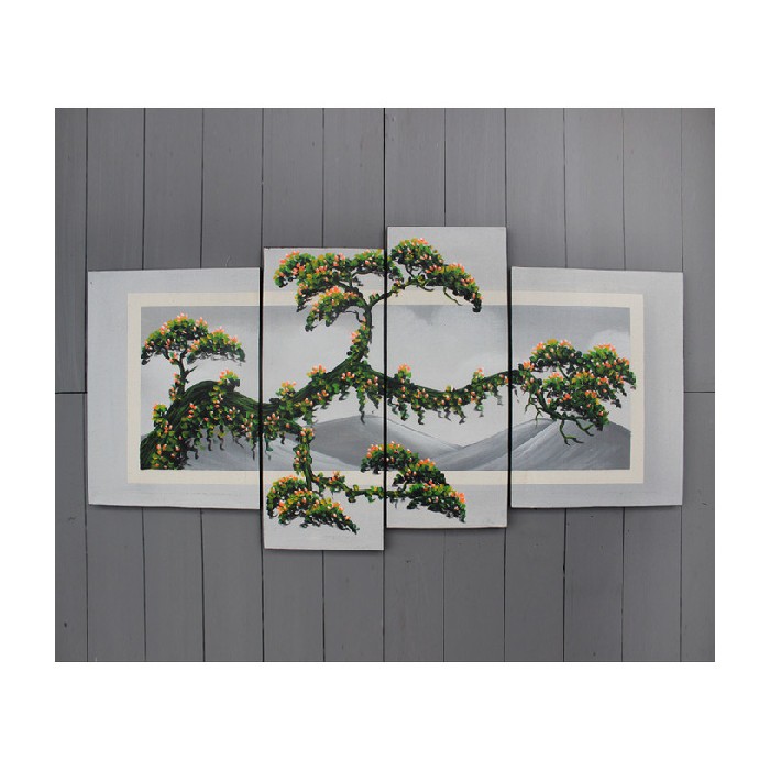 Besar- Jual Diskon Decor Lukisan Dinding Pemandangan Pohon Home Ukuran