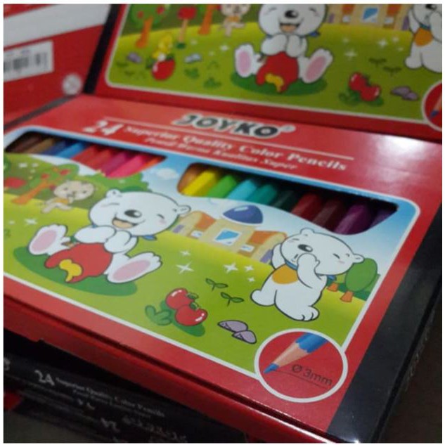 Pensil Warna JOYKO 24 Warna Pendek-1