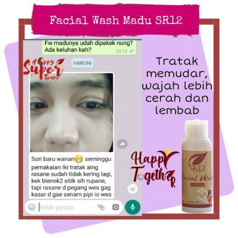 FACIAL WASH HONEY SR12 / SABUN CAIR UNTUK KULIT KERING &amp; SENSITIF / SABUN MADU MENYEGARKAN KULIT