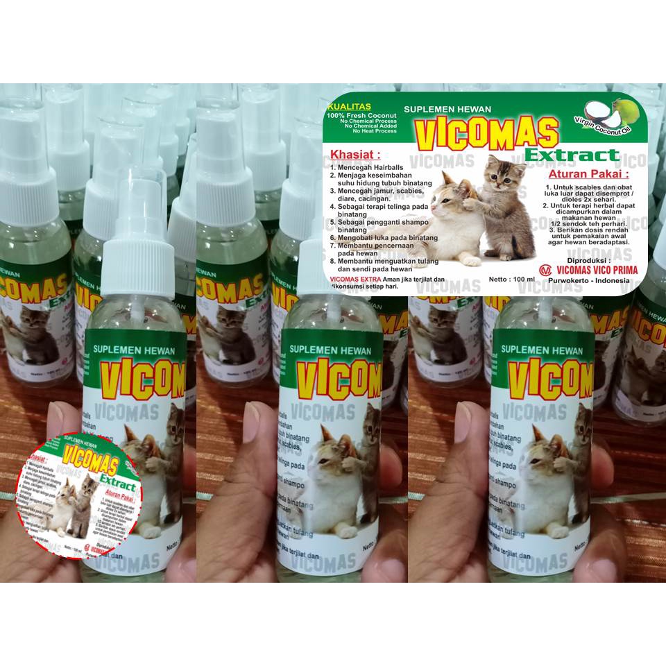 Vco untuk kucing sakit | Vco Vicomas Extract Spray 100ml