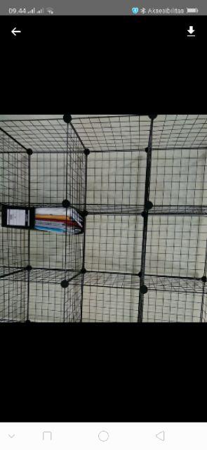 Rak Buku Besi Rak Serbaguna Rak Toys Storage Box Lemari Susun 12 Kotak