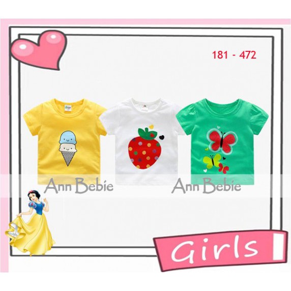 Kaos Anak Perempuan Remaja Gambar Strawberry Baju Atasan Anak Perepmpuan Branded Kaos Hijau Bunga