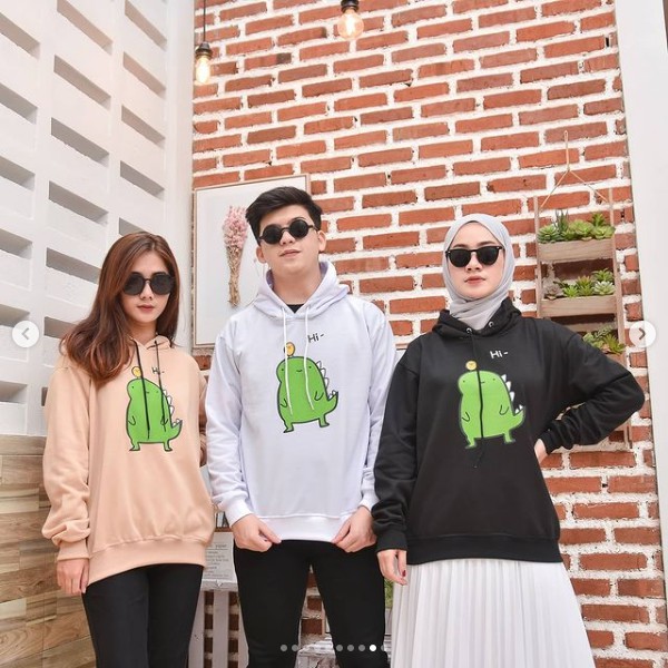 jaket sweater hoodie HI dino