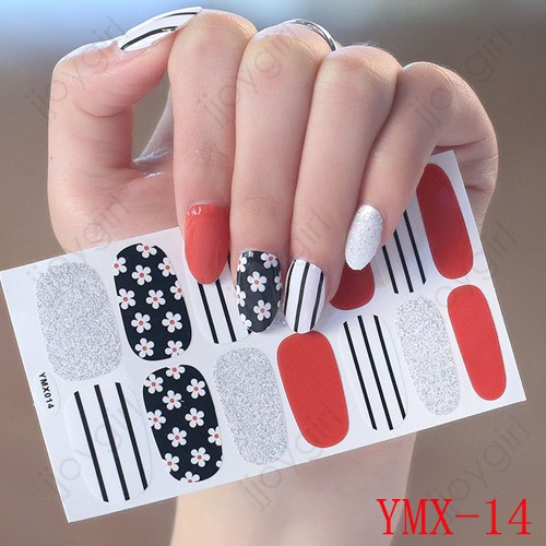 &lt;Jjoygirl&gt;YMX Nail sticker motif / sticker kuku / stiker kuku / nail stiker glitter / stripes design