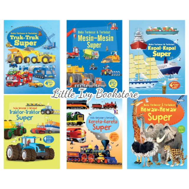 Buku Terbesar dan Terhebat Truk/Mesin/Kapal/Traktor/Kereta/Hewan Super. Buku Cerita Anak Tiga Ananda