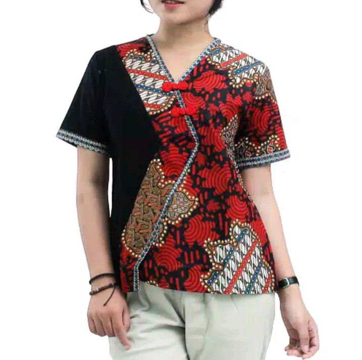 Blouse Batik Kombinasi