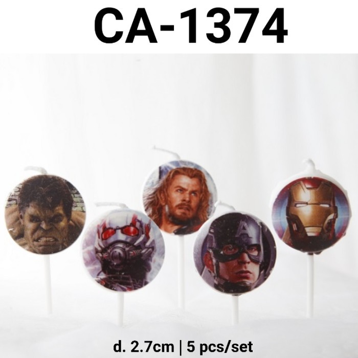 

CA-1374 LILIN CUPCAKE ULANG TAHUN AVENGER HULK IRON MAN THOR ULTRAMAN GRATIS ONGKIR