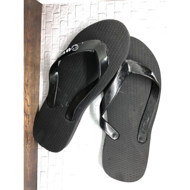 PROMO Sandal Jepit Polos | Sendal karet Pria Casual Wudu Wudhu Hitam DLL