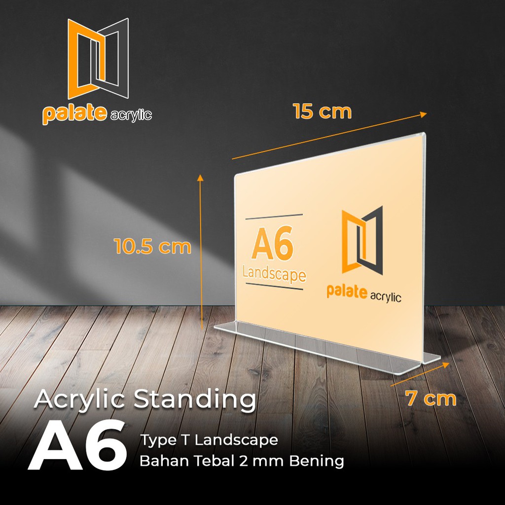 

AKRILIK A6 T LANDSCAPE / AKRILIK TENT HOLDER A6 T LANDSCAPE / ACRYLIC TENT HOLDER