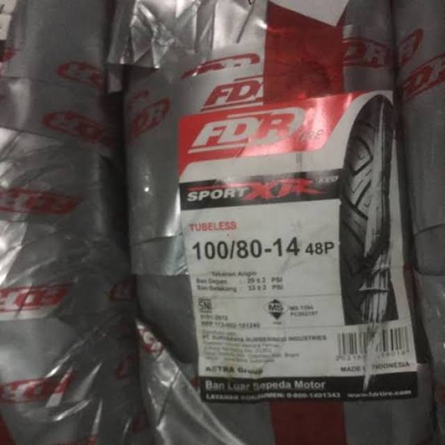 Ban 100/80-14 Sport Evo FDR TUBELESS