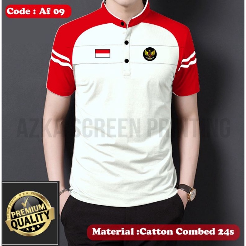 QH KAOS KERAH SHANGHAI, KAOS RAGLAN, LOGO BORDIR, LOGO GARUDA PANCASILA, KAOS POLOSHIRT, KAOS POLO,