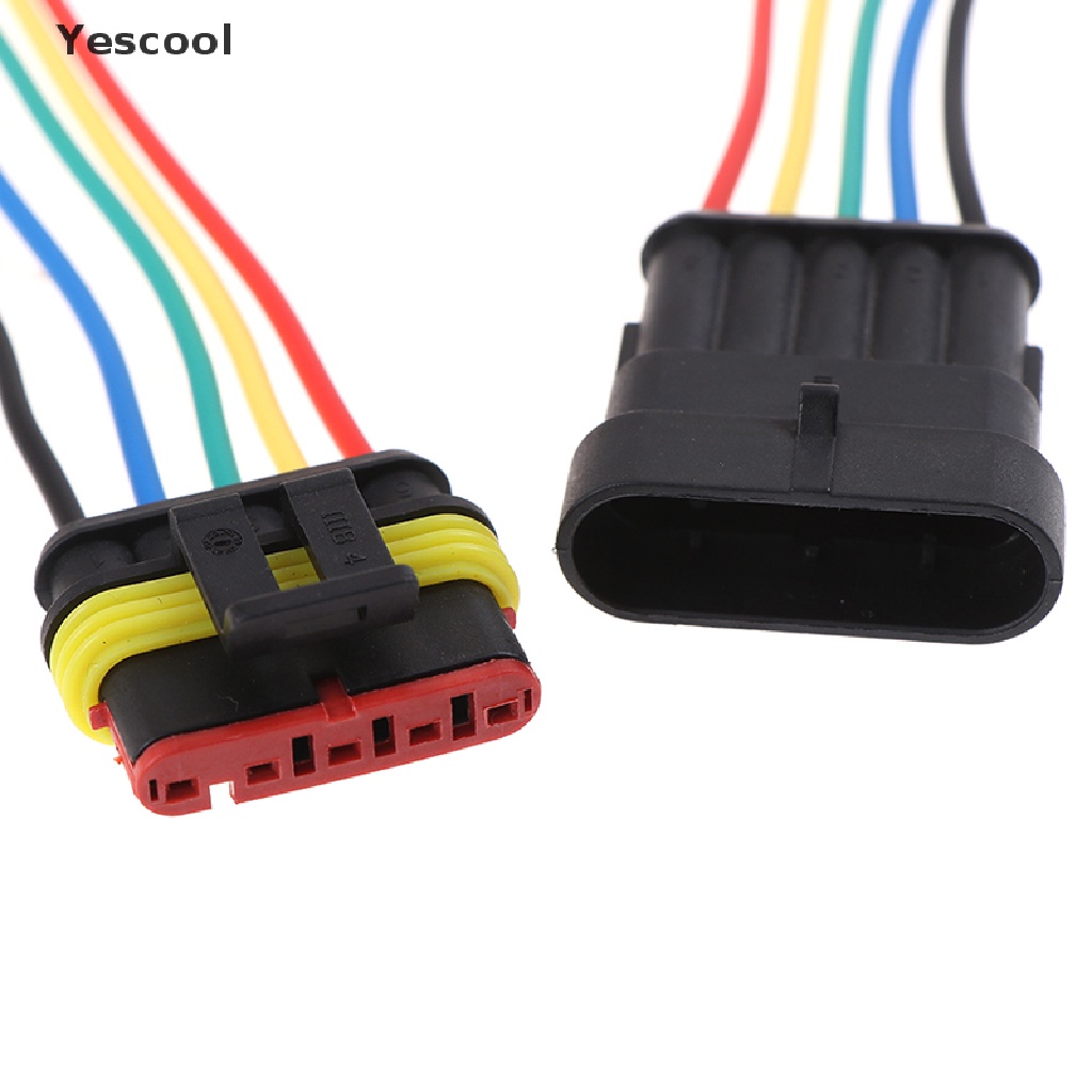 Yescool Konektor Kabel Listrik 1 / 2 / 3 / 4 / 5 / 6 Pin Male / Female Anti Air