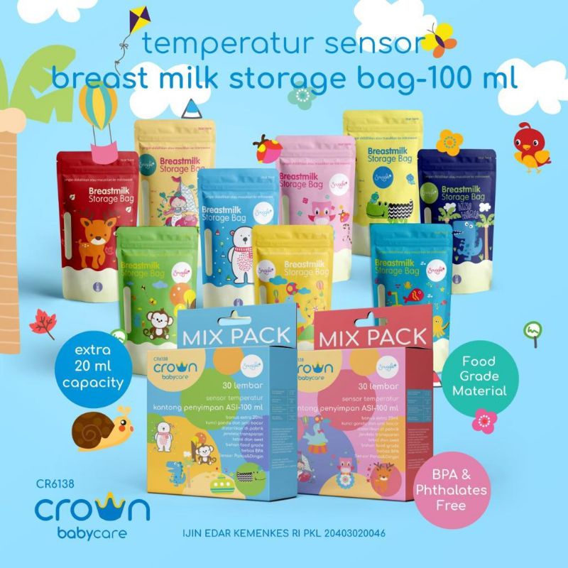 CROWN Snuggle Kantong Asi 100ml