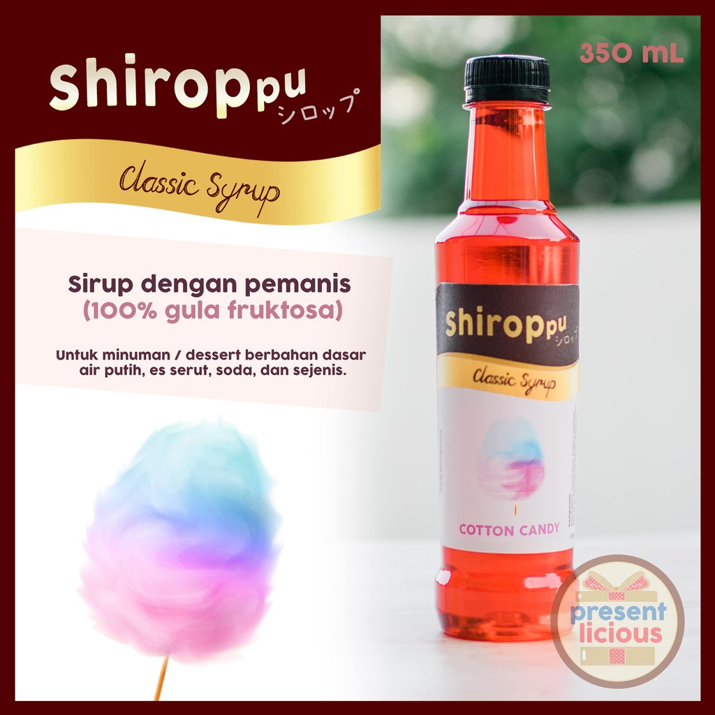 

Cotton Candy | Shiroppu Classic Syrup 350 mL | Sirup Manis Rasa Cotton Candy