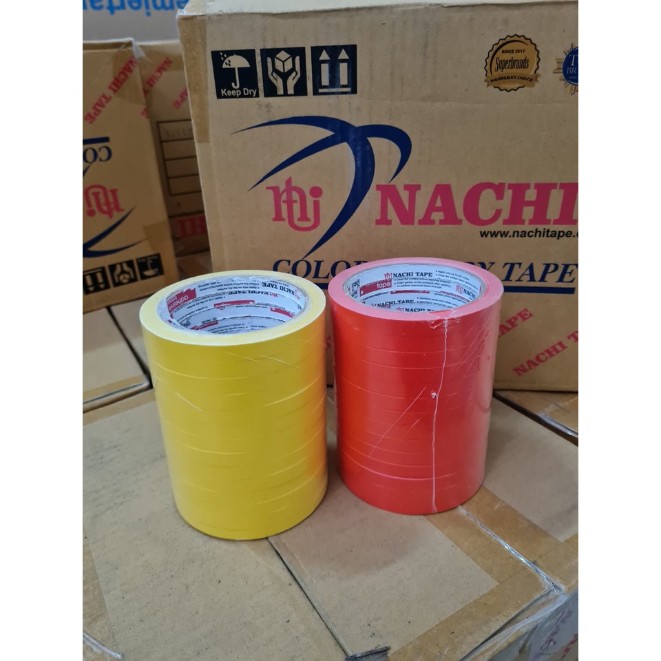 

Nachi Bakery Tape Hard PVC 10mm x 50 yard Kuning ( isi 14 roll)