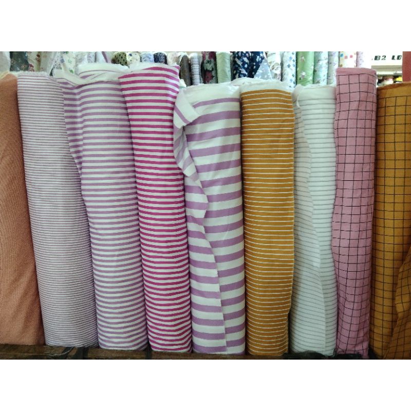 kain/bahan katun Jepang motip salur