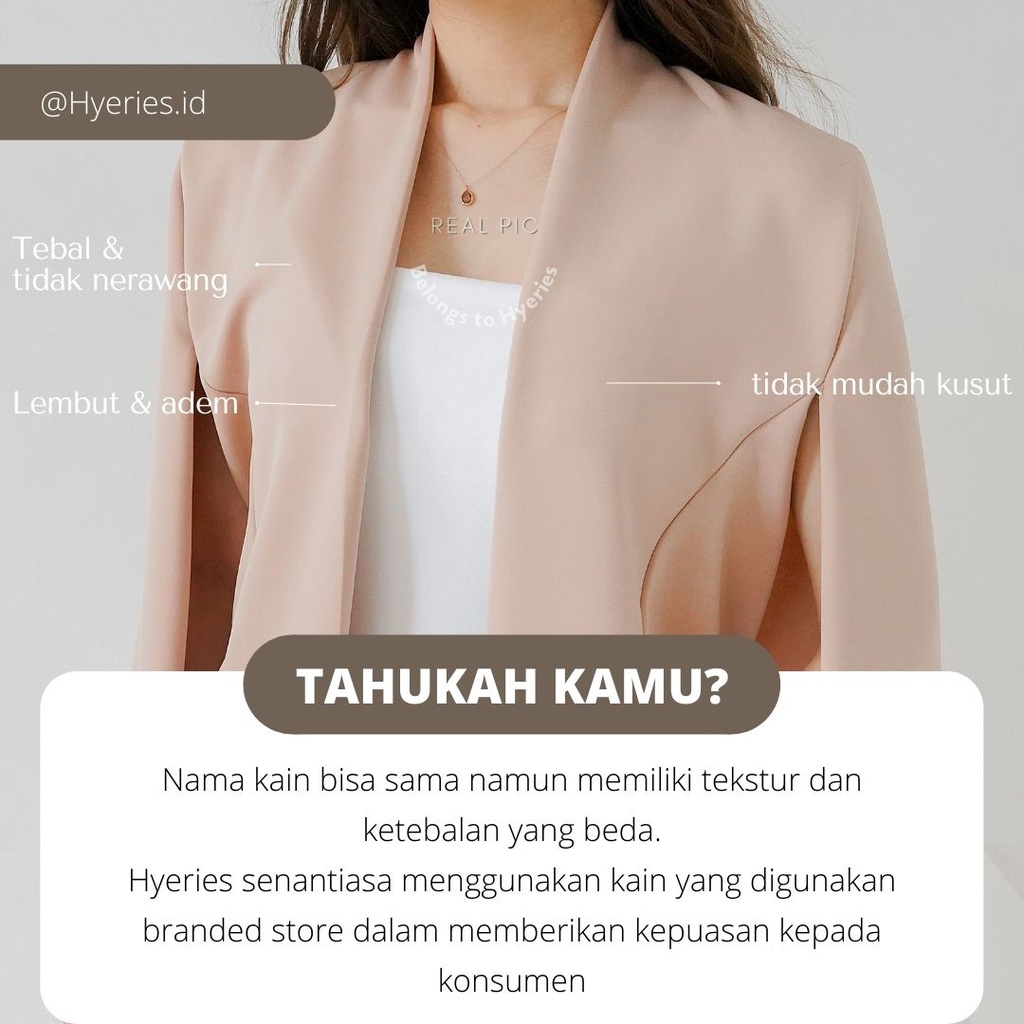 HYERIES CAPE blazer kerja wanita