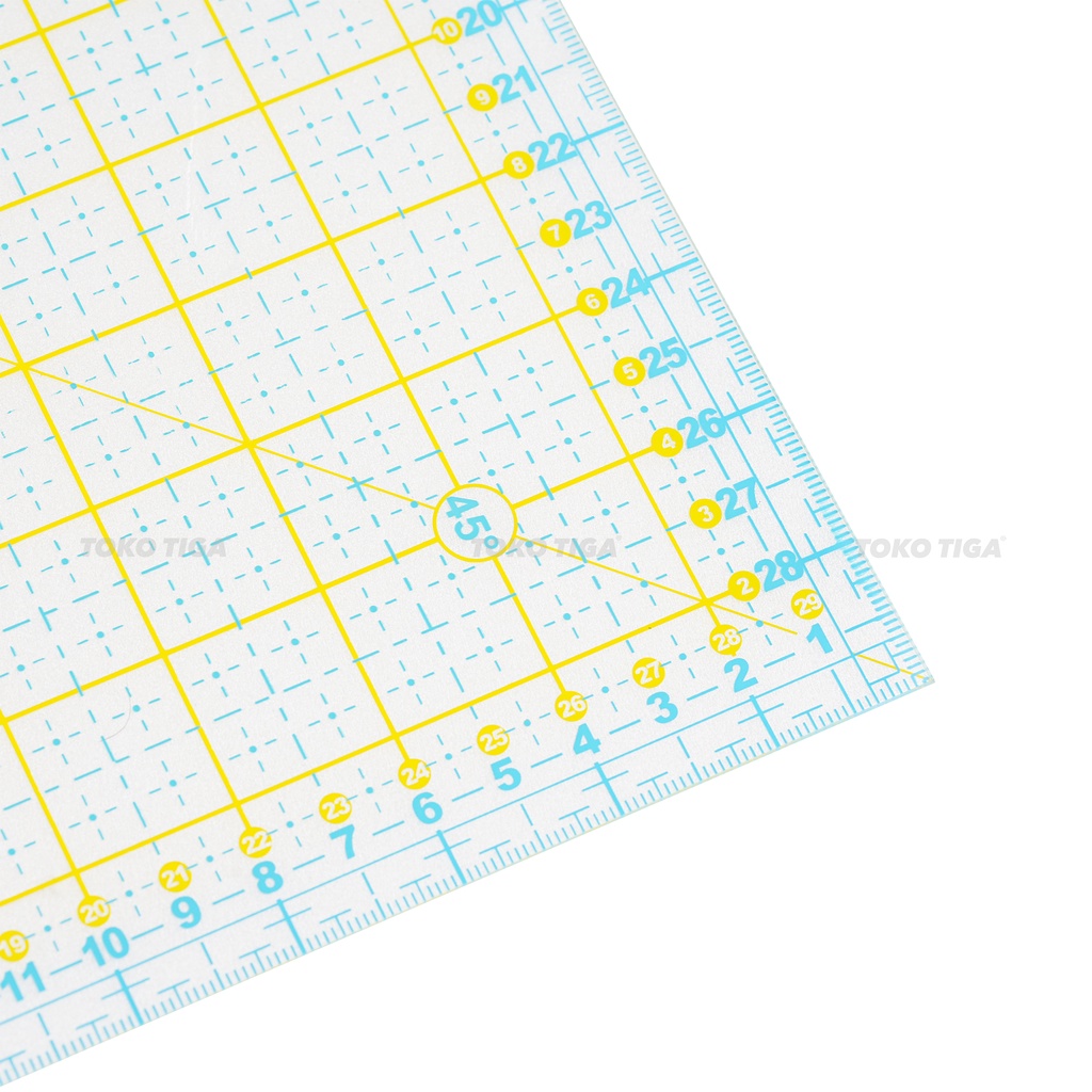 Penggaris Patchwork / Quilting Ruler 30 x 30 cm (M3030)