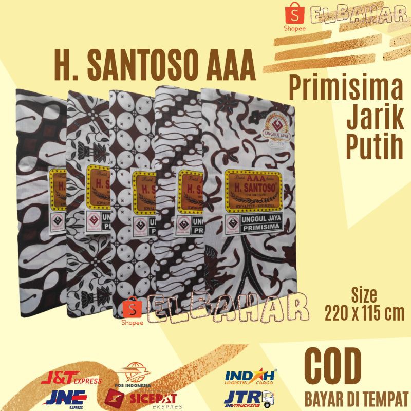 Katalog 2 Batik H SANTOSO AAA Unggul Jaya Primisima Kain Warna Putih