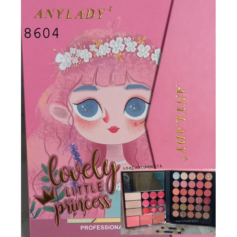 PROMO SUPER HOT!!! MAKEUP KIT PROFESIONAL LOVELY LITTLE PRINCES SUPER BESAR ANYLADY NO.8604B