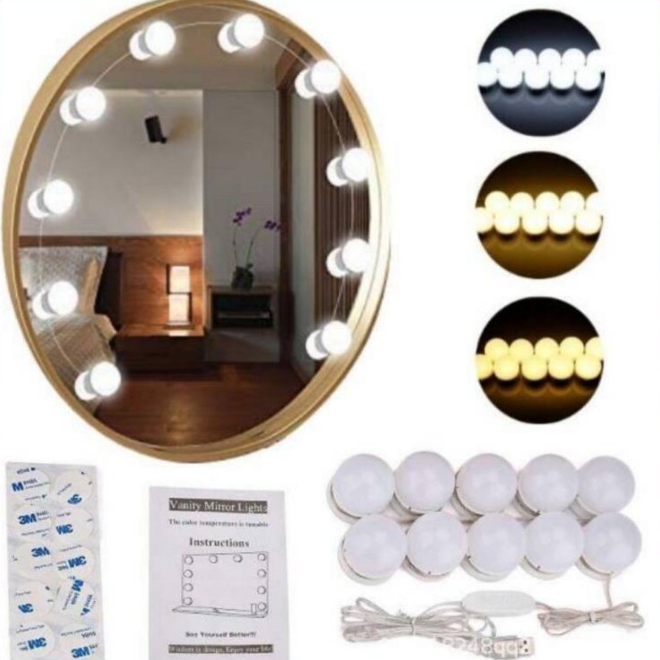 Jual ACE3 WARNA LED Vanity Light Kit Mirror Bulb Headlight Bulbs Kit