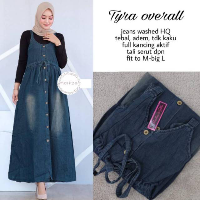 overall jeans muslimah