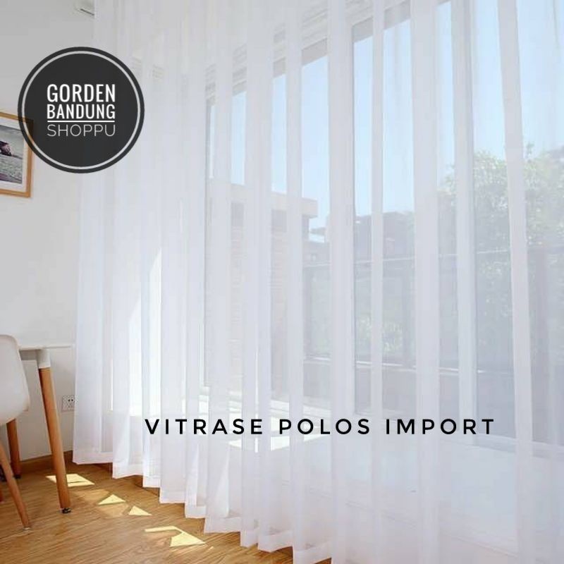 Vitrase Putih Polos Import Tebal / dalaman gorden Puring Inner